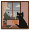 لوحة القط الأسود Black Cat Canvas