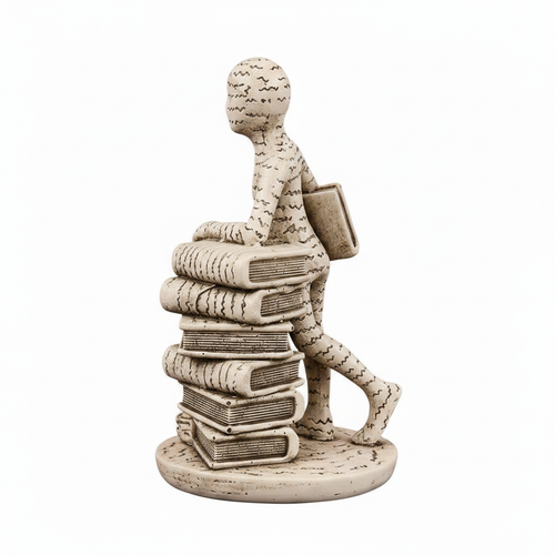 تمثال عاشق الكتب - زاوية جانبية